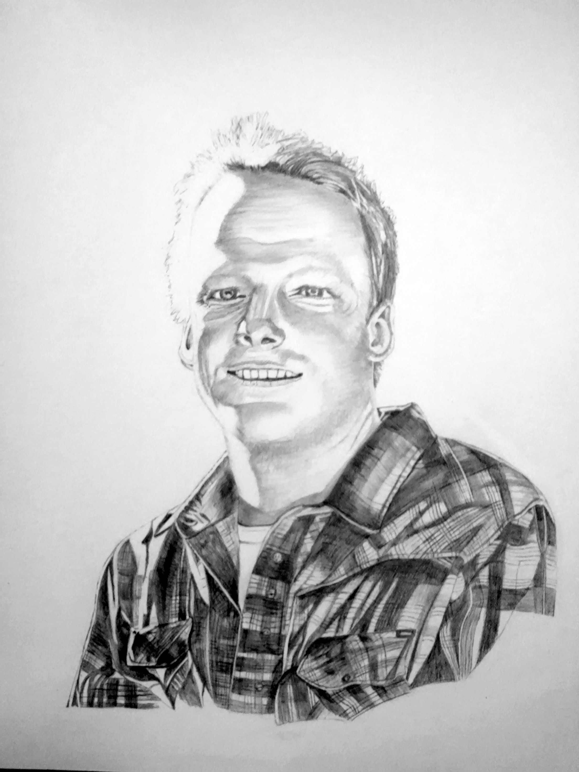 Pencil Portrait of Young Man